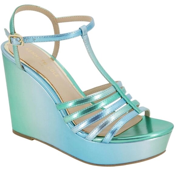 Kenneth Cole New York Women's Celia Platform Wedge Sandals - Picture 1 of 1